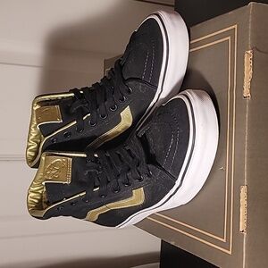 Vans black/gold 50th anniversary sk8 Hi